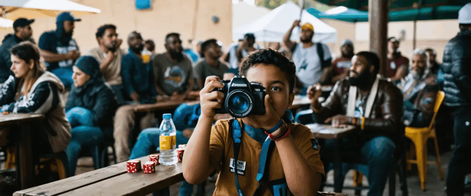 شعار كأس العالم 2034 بجانب العلم السعودي، احتفالاً بفوز السعودية باستضافة البطولة ودعم رؤية 2030.